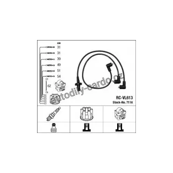 Zapalovací kabel Sada kabelů pro zapalování NGK RC-VL613 - VOLVO