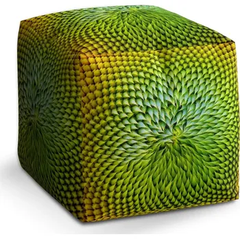 Taburet Sablio Taburet Cube Detailní květ: 40x40x40 cm