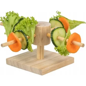 TRIXIE Kolotoč na krmení pro hlodavce, dřevěný, 22 x 8 x 22 cm