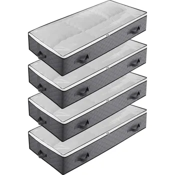 Úložný box 4x ORGANIZÉR NA POVLEČENÍ, PEŘINU, PŘIKRÝVKU, Úložný Box, Obal na Oblečení pod Postel 100x50