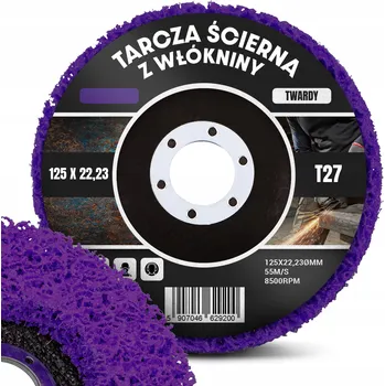Brusný kotouč Brusný kotouč z NETKANÉ TEXTILIE 125 mm T27 FIALOVÝ Tvrdý na čištění rzi 2T-T