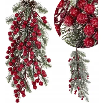 Vánoce Vánoční dekorace 53 cm girlanda bílá