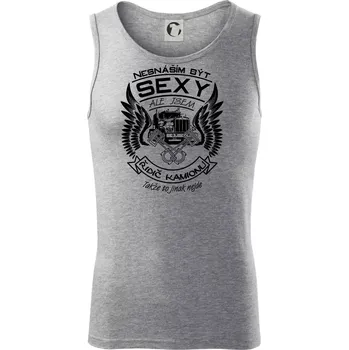 Nesnáším být sexy - řidič kamionu - Tílko pánské Core - 2XL ( Tmavě šedý melír )