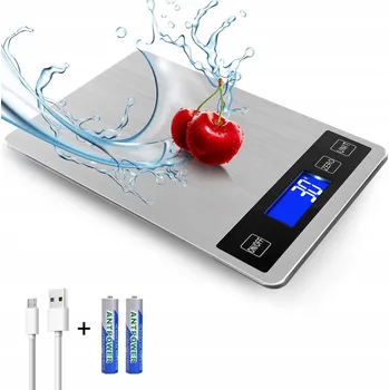 Kuchyňská váha KUCHYŇSKÁ ELEKTRONICKÁ VÁHA LCD 15KG/1G NEREZOVÁ OCEL S BATERIEMI