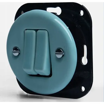 vypínač KERAMICKÝ ZAPUŠTĚNÝ PŘEPÍNAČ DVOUCESTNÝ SCHODIŠŤOVÝ KLÁVESOVÝ PASTELOVÝ MÁTOVÝ