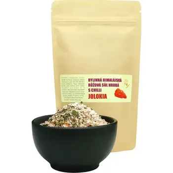 Kuchyňská sůl Bylinná himalájská růžová sůl hrubá s chilli Bhut Jolokia