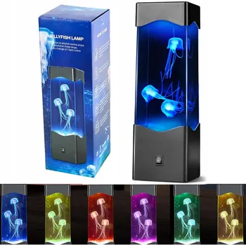 Lampička LÁVOVÁ LAMPA S MEDÚZOU NOČNÍ NOČNÍ DÁREK LED RGB