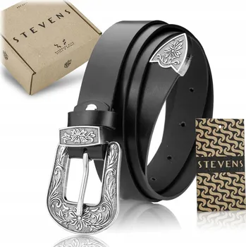 Opasek PÁSEK DÁMSKÝ KOŽENÝ RETRO VINTAGE ZLATÝ K ŠATŮM MÓDNÍ STEVENS Q2-V