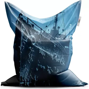 Sedací pytel Sablio Sedací vak Vrak lodi na dně moře - 150x100 cm