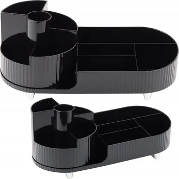 Organizér na kosmetiku ORGANIZÉR NA KOSMETIKU, KANCELÁŘSKÉ POTŘEBY, OTOČNÝ, PROSTORNÝ, ČERNÝ