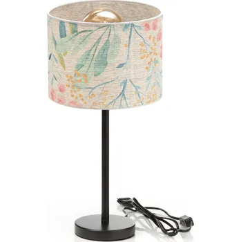 Lampička NOČNÍ LAMPA STOLNÍ KANCELÁŘSKÁ SE STÍNIDLEM JEMNÁ PASTELOVÁ KAŠMÍROVÁ E27 LED