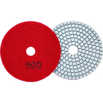 Brusný kotouč Sada 10 diamantových lešticích kotoučů 80 mm na gres a dlažbu, suché i mokré, suchý zip, zrnitost 500