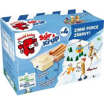 Veselá Kráva Sýr a křup 4 ks