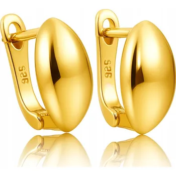 Náušnice Zlaté Náušnice 925/585 Kapky Slzy Rampouchy Anglické Zapínání pro Ženy