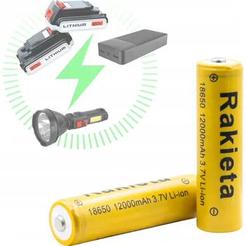 Článková baterie BATERIE NABÍJECÍ BATERIE LITHIUM-ION 18650 12000MAH 1 Ks ČLÁNEK