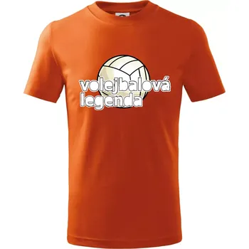 Chlapecké oblečení Volejbalová legenda - bílé písmo - Tričko dětské bavlněné - 158 cm/12 let ( Oranžová )