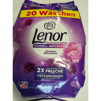 Prací prášek Lenor Amethyst prášek na barevné prádlo 1,2 kg 20 dávek