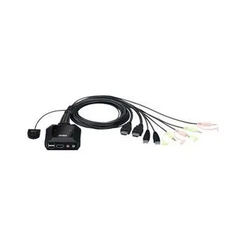 KVM přepínač ATEN 2-Port USB 4K HDMI Cable KVM Switch with Remote Port Selector
