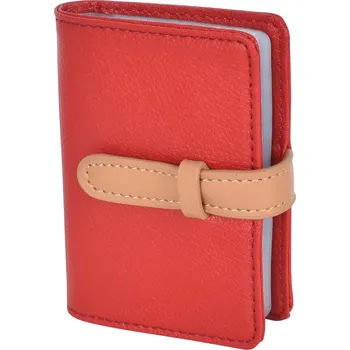 POUZDRO na karty z PU kůže - Peněženka do kabelky - Na vizitky 26 přihrádek