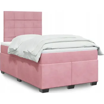 Ložnice Čalouněná jednolůžková postel VidaXL 120x190 cm, odstíny růžové
