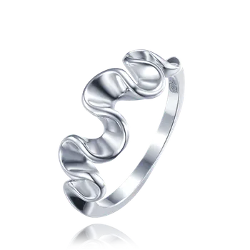 Souprava šperků MINET Moderní zvlněný stříbrný prsten vel. 58 JMAS0271SR58