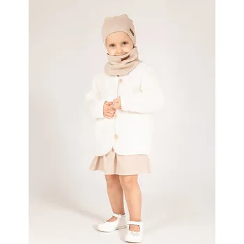 Dívčí svetr Dětský bavlna svetr Nicol bílý, velikost 98