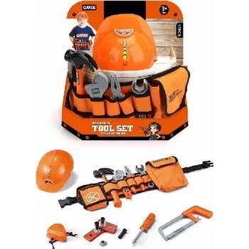 Dětská dílna Dětský opasek s nářadím a helmou, 17 dílů