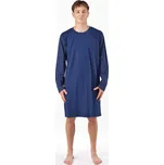 Gina Pánská noční košile s dlouhým rukávem 79203P Lékořice-bílá L