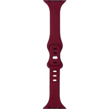 Řemínek na hodinky SILIKONOVÝ ŘEMÍNEK ČERVENÉ VÍNO S10 APPLE WATCH 38/40/41/42 MM POHODLNÝ