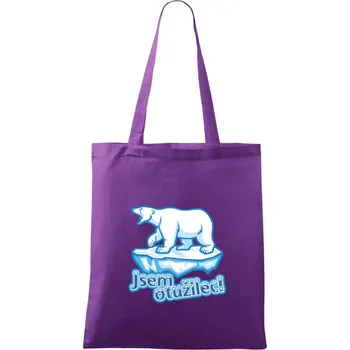 Jsem otužilec - medvěd - Taška bavlněná - 42 x 38 cm ( Fialová )
