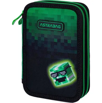 Penál Dvoupatrový penál s náplní AstraBAG PIXEL HERO, AC21, 503024056