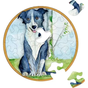 Puzzle Kulaté puzzle CURIOSI Picoli – pes, 33 dílků