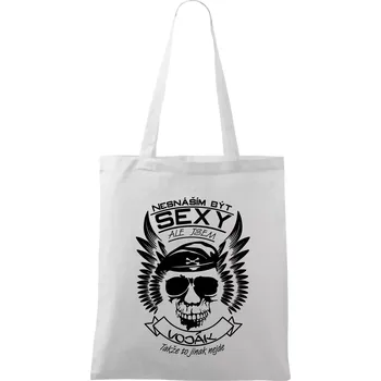 Nesnáším být sexy - voják - Taška bavlněná - 42 x 38 cm ( Bílá )
