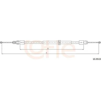 Auto-moto Tažné lanko, parkovací brzda COFLE 10.9515