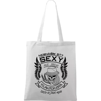 Nesnáším být sexy - traktorista - Taška bavlněná - 42 x 38 cm ( Bílá )