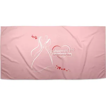 Sablio Ručník Blahopřejeme novomanželům - 30x50 cm