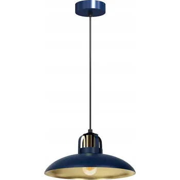 Závěsné svítidlo FELIX modré zlaté kovové stínidlo 1xE27 29x90cm stropní