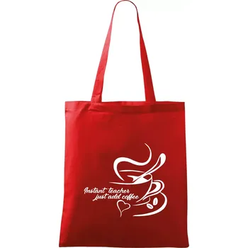 Nákupní taška Instant teacher - Taška bavlněná - 42 x 38 cm ( Červená )