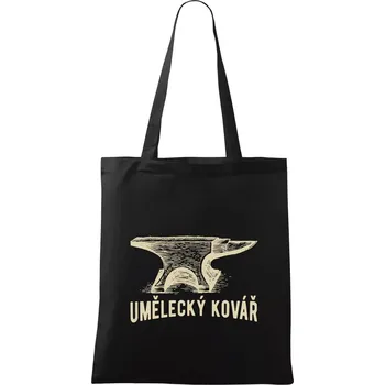 Nákupní taška Umělecký kovář - Taška bavlněná - 42 x 38 cm ( Černá )