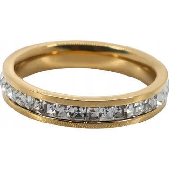 Prsten PRSTÝNEK PRSTEN snubní prsten zirkony chirurgická ocel dárek