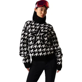 Dámský svetr PERFECT MOMENT CHUNKY HOUNDSTOOTH SWEATER BLACK/WHITE Velikost: S