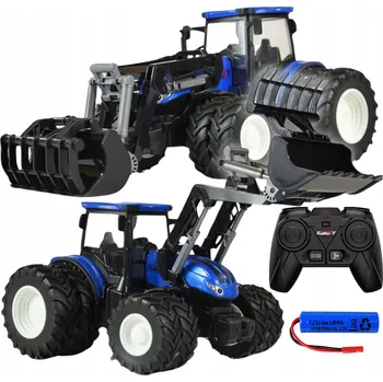 RC model auta RC traktor na dálkové ovládání s čelním nakladačem a LED světly
