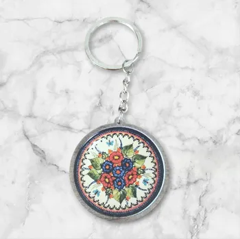 Přívěsek Na Klíče na klíče, vzor 160, keramika Bolesławiec 149ART