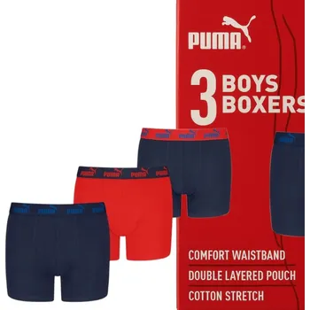 Chlapecké spodní prádlo Chlapecké boxerky PUMA JUNIOR bavlna , balení 3 kusů, vel. 164 cm