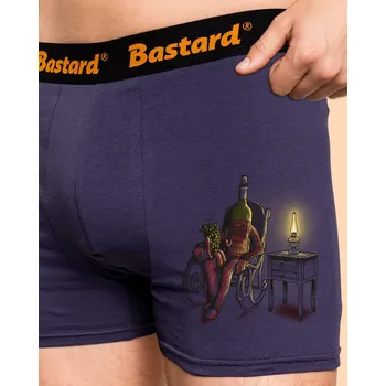 Pánské spodní prádlo Bastard Dědo, vyprávěj boxerky Blue Navy