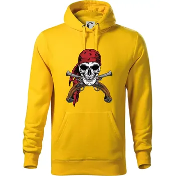 Pánská mikina Pirát s bambitkou - Mikina pánská Cape s kapucí - 4XL ( Žlutá )
