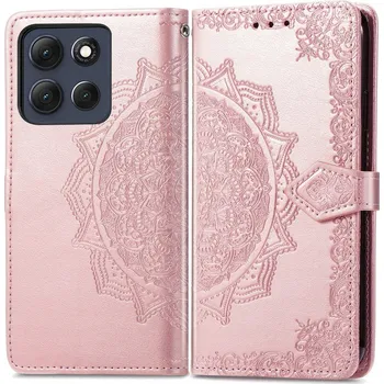 Pouzdro na mobilní telefon Flipové Pouzdro Erbord pro Motorola Moto G86 růžové