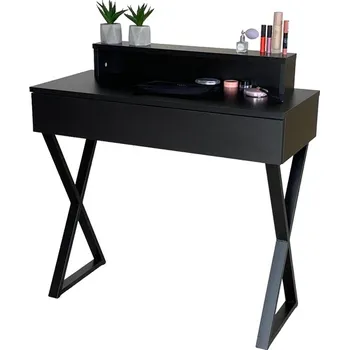 Toaletní stolek Toaletní Stolek Meblano černý 90 x 80 x 40 cm