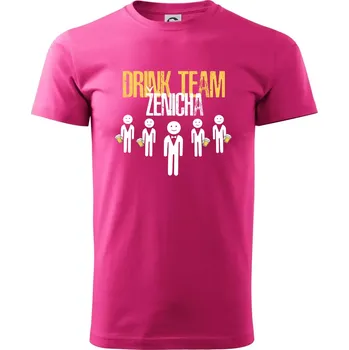 Pánské tričko Drink team ženicha - Klasické pánské triko vyšší gramáže - 4XL ( Purpurová )