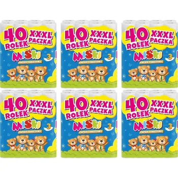 Toaletní papír PAPIER TOALETOWY 3 WARSTWOWY MEGA PAKA XXXL MIŚKI JE ODOLNÝ – 240 ROLÍ